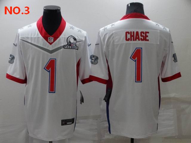 Cheap Men's Cincinnati Bengals #1 Ja'Marr Chase Jersey Probowl White;